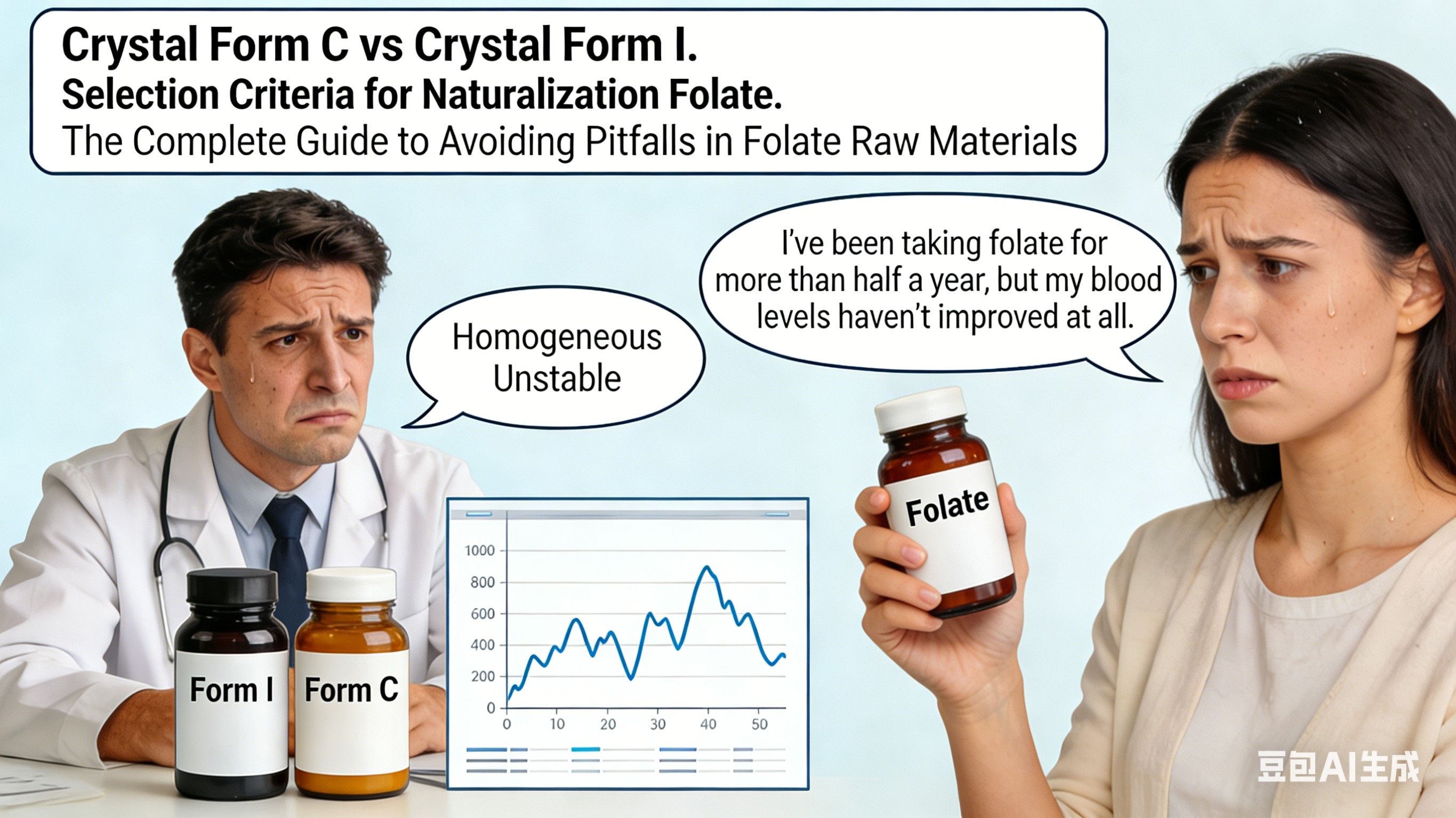 XIX annis producens Folate Ingredientia: XC% of Companies offendunt in Crystal forma activae Folate