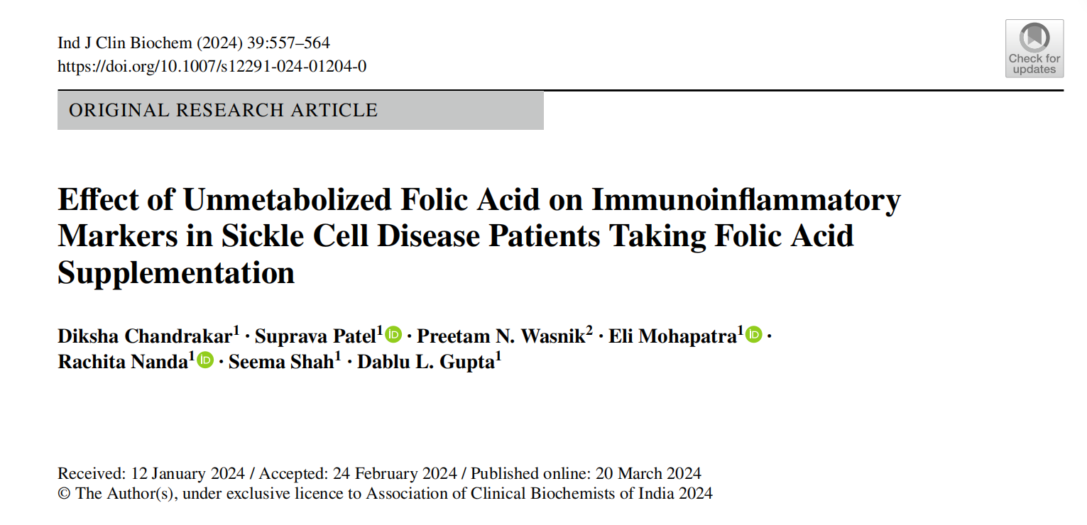 Why Do Inflammation Markers Stay High When Folate Levels Look Good? Sit exitus Unmetabolized acidum folicum