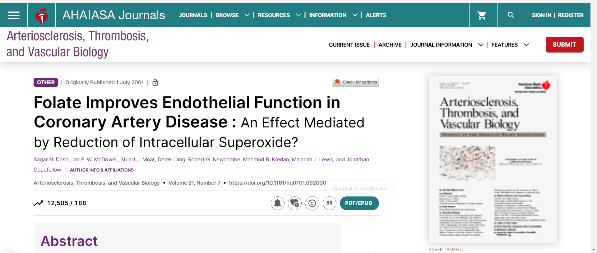 Cur aliqui folati rectae ad vasa sanguinis possunt ire? Neglectus endothelial iter quod operatur Independenter